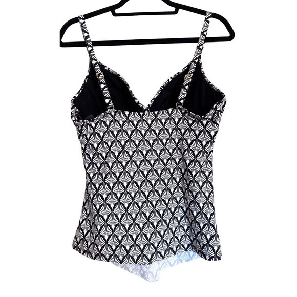 Leilani Sail Away Gemini Tankini Swim Top Size 10 Underwire Push Up  NWT Black W - Picture 4 of 9